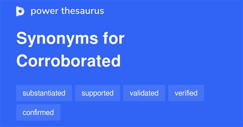 corroborated synonyms